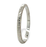 18k White Gold Wedding Band Ring Size 6.5 Jewelry (#J7283)