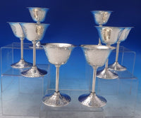Apollo by Bernard Rice's Sons Inc Silverplate Martini Set 9pc Hammered (#7136)