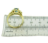 14k Gold 1.35 Carat Blue Genuine Natural Sapphire and Diamond Ring (#J403)