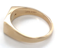 14k Gold Men's Genuine Natural Diamond Ring Hand Engraved Size 10. 75 (#J6537)