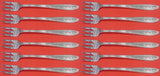 William and Mary by Lunt Sterling Silver Cocktail Fork Set 12 pieces 5 1/2"