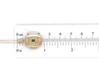 14k Yellow Gold Oval Locket with Engraved Flowers and 14k Chain (#J7102)