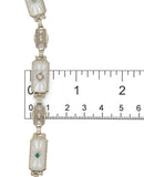 14k Filigree Crystal Quartz Bracelet w/Diamond and Lab-Created Stones (#J7360)