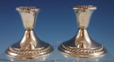 English Gadroon by Gorham Sterling Silver Candlestick Pair #667 Weighted (#2565)