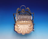 Antique Victorian English Silverplate Scallop Shell Bun Warmer Pierced (#9223)