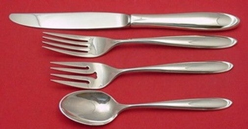 Raindrop by Lunt Sterling Silver Regular Size Place Setting(s) 4-piece Vintage