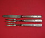 Tiffany and Co Sterling Silver Roast Carving Set 3pc Custom Pattern Circa 1880