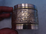 Japanese by Gorham Whiting Sterling Silver Napkin Ring Orig 1 7/8" Bird GW Bands