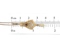 10k Yellow Gold Lavaliere with Freshwater Pearl and Paste Stone (#J6058)