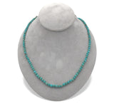 Genuine Natural Kingman Turquoise 4.5mm Strand Beads Necklace 14k Clasp #J7574