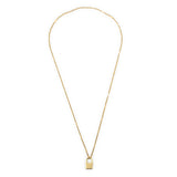 14k Yellow Gold Padlock Clasp on 24" 18k Yellow Gold Chain Necklace (#J7546)