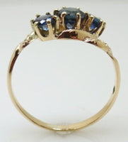 10k Rose Gold Genuine Natural Sapphire Ring Jewelry (#3183)