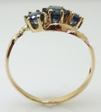 10k Rose Gold Genuine Natural Sapphire Ring Jewelry (#3183)