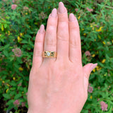 14k Gold Men's Belcher Ring w/ .53ct European Cut Genuine Natural Diamond #J7620