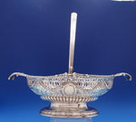 English Georgian Sterling Silver Basket with Swing Handle Pierced Ribbon (#8388)