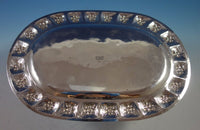 Aztec Rose by Sanborns Mexican Sterling Silver Bread Tray Oval 12" (#1772)