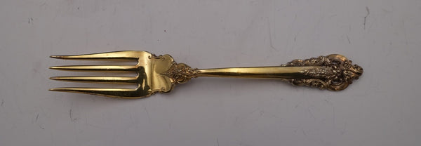 Grande Baroque Gold Accent by Wallace Sterling Silver Cold Meat Fork 8 1/8"