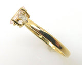 10k Yellow Gold Peach Genuine Natural Morganite and Diamond Ring (#J3856)