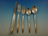 Silver Rhythm International Sterling Silver Flatware Set Service Midcentury Mod