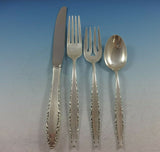 Lace Point by Lunt Sterling Silver Flatware Set For 12 Service 74 Pieces