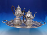 Portuguese .833 Silver Tea Set 5-Piece with Fluted / Ribbed Design (#3688)