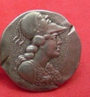 Medallion aka Etruscan aka Homeric by Shiebler Sterling Cuff Links 5/8" Diameter