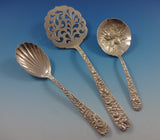 Repousse by Kirk Sterling Silver Flatware Set For 12 Service 89 Pieces