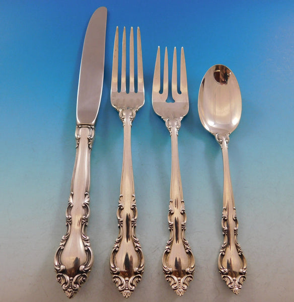 Malvern by Lunt Sterling Silver Flatware Service for 12 Set 48 pieces