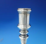 Danish Sterling Silver Candlestick Pair Colonial Style 5 3/4" x 4" c1950 (#5809)