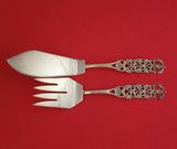 Colmenares Peruvian Sterling Silver Fish Serving Set 2pc Server 11" Fork 9 1/8"