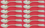 Old English Tipt By Gorham Sterling Silver Teaspoon Set 12 pieces 6"