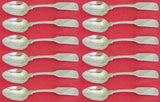 Old English Tipt By Gorham Sterling Silver Teaspoon Set 12 pieces 6"