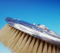 Flora by Shiebler Sterling Silver Hairbrush #2888 9" Art Nouveau Irises (#3463)