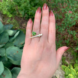 14k Yellow Gold Custom Genuine Natural Peridot Diamond Ring by Harry Roa #J7312
