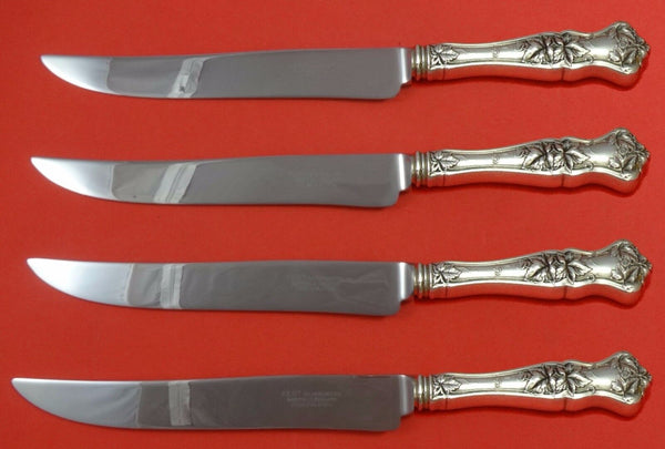 Edgewood by International Sterling Silver Steak Knife Set 4pc Texas Sized Custom