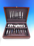 Linje by Hans Hansen Danish Sterling Silver Flatware Set 8 Service 49 pcs Modern