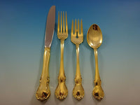 French Provincial Gold by Towle Sterling Silver Flatware Set Service 12 Vermeil