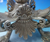 India Silverplate Candelabra 5-Light w/ Shade Lion Feet Heavy 24" x 15" (#5529)