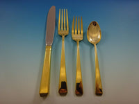 Craftsman Gold by Towle Sterling Silver Flatware Service Set 6 Vermeil 24 Pieces