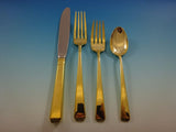 Craftsman Gold by Towle Sterling Silver Flatware Service Set 6 Vermeil 24 Pieces