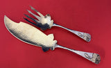 Duhme Sterling Silver Fish Serving Set GW Applied Fish Hammered Aesthetic