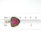 Sterling 10.83ct Watermelon Genuine Natural Tourmaline Crystal Pendant (#J6172)