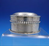 Dutch .833 Silver Box Hand Engraved Crest 2" x 3 1/2" Diameter (#4326)