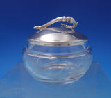 Blossom by Webster Sterling Silver Engraved Crystal Jelly Jar w/ Flowers (#7262)