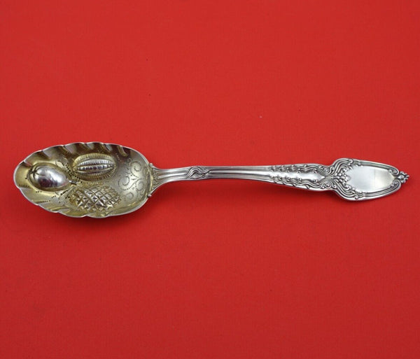 Broom Corn by Tiffany and Co Sterling Silver Berry Spoon GW Hand Chased Fruit