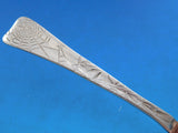 Lap Over Acid Etched by Tiffany Sterling Silver Place Soup Spoon Spider Web 7"