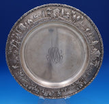 Repousse by Kirk & Son Inc 925/1000 Silver Architectural Plate 2703 12.5" #8383