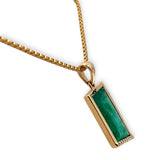 14k Yellow Gold 5.97 Carat Genuine Natural Emerald Pendant w/Diamonds GIA #J7590