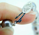 8.5mm Blue Akoya Strand of Pearls Necklace with 14k White Gold Clasp (#J4571)