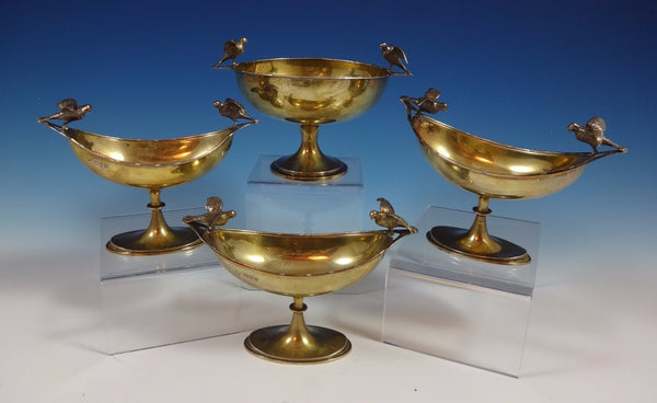 Goldsmith & Silversmith Co. English Sterling Silver Garniture Set 4pc Bowl #0841